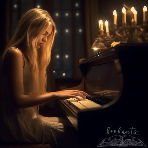 Throne Of Glass Fanart, Aelin Ashryver Galathynius, Celaena Sardothien, Aelin Galathynius, Playing The Piano, Throne Of Glass Books, Crown Of Midnight, Empire Of Storms, Throne Of Glass Series