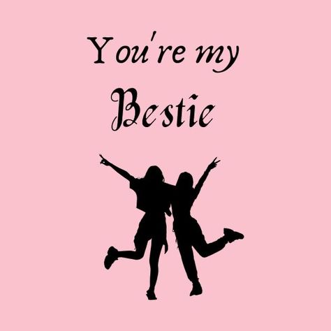 You Are My Bestie, I Love You Best Friend, I Love You Bestie, Bestie Logo, Best Friend Stickers, I Love My Bestie, Cafe Pic, Three Besties, Bff Art