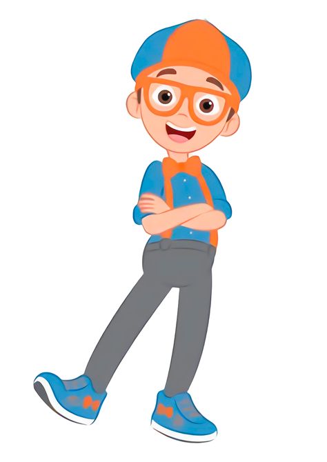 Blippi Drawing Easy, Blippi Party Games, Blippi Wallpaper, Blippi Background, Blippi And Meekah Party, Blippi Cake Topper Printable, Blippi Topper, Blippi Cartoon, Blippi Cookies