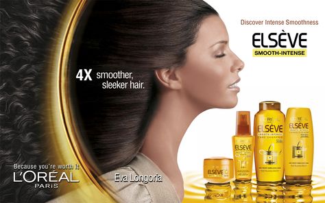 Loreal billboard Shampoo Advertising, Foundation Drugstore, Hair Poster Design, Loreal Shampoo, Basic Makeup Kit, Hair Advertising, Drugstore Makeup Products, Hair Poster, Banner Design Layout