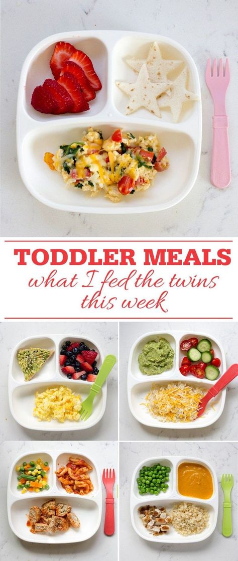 Toddler Meals What I fed the twins this week Toddler Friendly Meals, Easy Toddler Meals, Toddler Dinner, Toddler Breakfast, Toddler Lunches, Healthy Toddler Meals, Toddler Snacks, Baby Eating, Healthy Easy