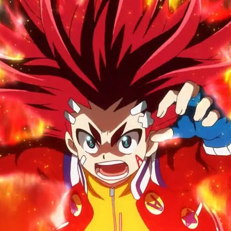 Beyblade Aiger, Aiga Akabane, W Pfp, Aiger Akabane, Beyblade Burst Sparking, Cool Man, Beyblade Characters, Hair Red, Beyblade Burst