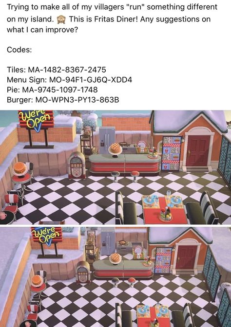 Acnh Diner Floor Code, Animal Crossing Checkered Pattern, Diner Floor Animal Crossing, Animal Crossing Floor Patterns, Path Ideas, Ac New Leaf, Floor Patterns, Checkered Pattern, New Leaf