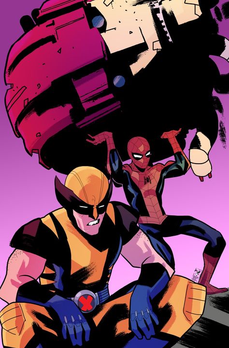 Sentinel Marvel, Spiderman Wolverine, Spiderman Man, Wolverine Logan, Wolverine Art, X Men Evolution, Spectacular Spider Man, Wolverine Marvel, Marvel Comic Universe