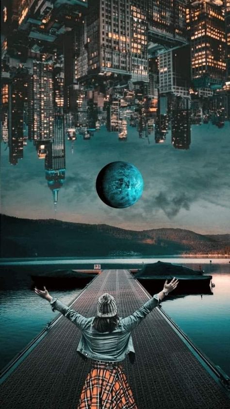 Surealism Art, Scifi Fantasy Art, Wallpaper Earth, Psy Art, Photoshop Images, Moon Photography, Art Gallery Wallpaper, Photo Editing Apps, Addison Rae