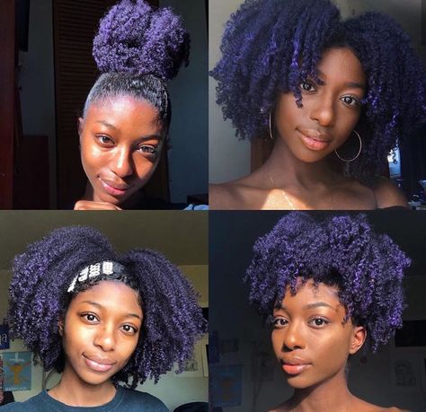 Afro Hair Dye, Fear Of Getting Old, Purple Natural Hair, Hair Growth Methods, Taurus Season, Colored Hair Tips, Curls For The Girls, Hair Tint, Girls Natural Hairstyles