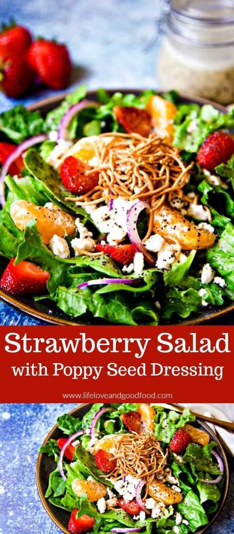 Homemade Spreads, Salad With Poppy Seed Dressing, Mandarin Orange Salad, Green Salad Recipes, Poppy Seed Dressing, Mandarin Oranges, Salad Toppings, Orange Salad, Slaw Recipes