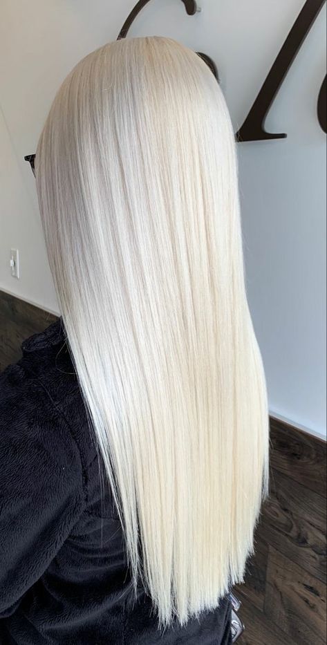 Icy Blonde Hair Color, Blonde Hair Goals, Ice Blonde Hair, Perfect Blonde Hair, Bright Blonde Hair, Platinum Blonde Hair Color, Long White Hair, Icy Blonde Hair, White Blonde Hair