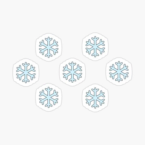 Snowflakes Pattern, Snowflake Sticker, Simple Snowflake, Blue Snowflakes, Blue Sparkles, Fine Print, Snowflake Pattern, Printable Stickers, Meaningful Gifts