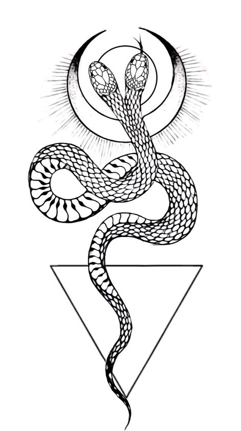 Gemini Flash Art, Two Headed Snake Tattoo Design, Snake With Two Heads Tattoo, Two Headed Snake Art, Snake Tattoo Design Draw, Aquarius Snake Tattoo, Two Head Snake Tattoo, Two Snakes Intertwined Tattoo, Two Headed Snake Drawing