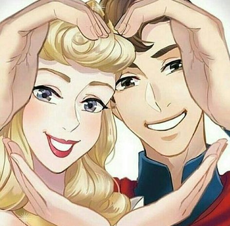 Heart shape Princesas Disney Anime, Disney Princesses And Princes, Princess Drawings, Disney Sleeping Beauty, Princesa Disney, Princess Aurora, Disney Favorites, Open Door, Disney Couples