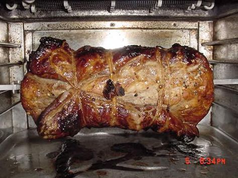 Rotisserie Roast Pork... for some reason it never occured to me to roast pork in my Ronco. Rotisserie Oven, Pork Roast Recipes, Pork Ham, Roast Pork, Pork Recipe, Pork Tenderloin Recipes, Oven Recipes, Roast Recipes, Pork Dishes