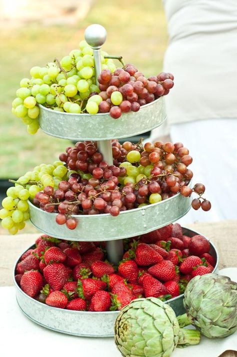 Mesa Wedding by Chantel Marie Photography Honey Lime Dressing, Fruit Love, Fresh Fruit Recipes, Fruit Display, Edible Arrangements, Fruit Stands, Food Displays, Fruit Tray, Serving Food