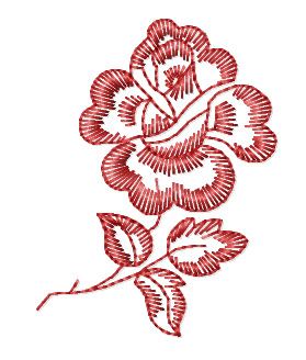 rose embroidery Vintage Rose Embroidery, Red Work Embroidery, Vintage Embroidery Designs, Embroidery Redwork, Embellished Flowers, Floral Machine Embroidery Designs, Rose Embroidery Pattern, Stitching On Paper, Daisy Stitch