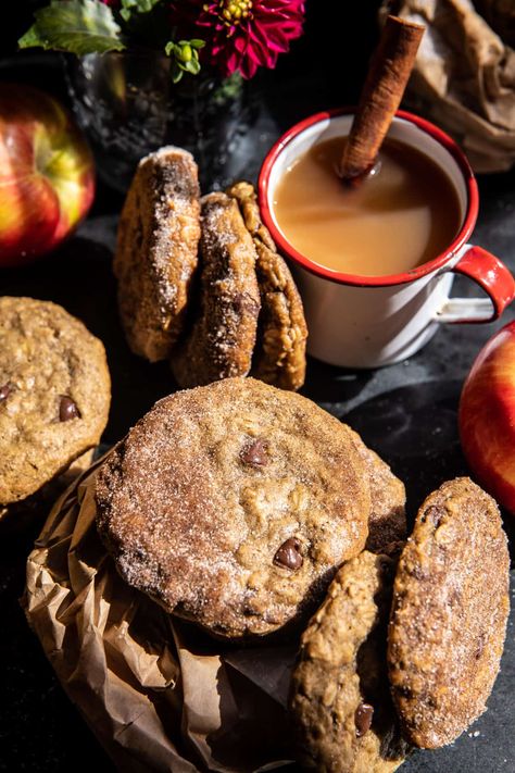 Apple Cider Donut Cookies Half Baked Harvest, Doughnut Cookies, Apple Cider Doughnut Recipe, Apple Cider Doughnut, Apple Cider Cookies, Donut Cookies, Fall Sweets, Homemade Cider, Half Baked Harvest Recipes