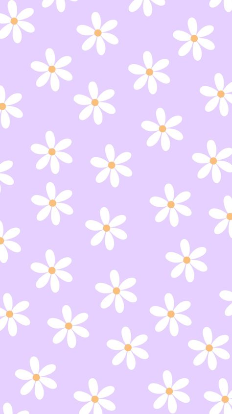 Pastel purple daisies simple mobile phone wallpaper - by OpalDesigns. Lavender Daisy Wallpaper, Cute Purple Pics, Pastel Purple Wallpaper, White Iphone Background, Preppy Purple, Teacher Wallpaper, Iphone Wallpaper Preppy, Simplistic Wallpaper, Printable Wall Collage