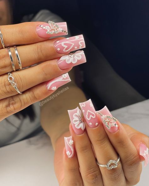 soft girl vibes 🤍 #nails #nailsofinstagram #nailtrends #nails💅 #nailtrends2023 #nailideas #nailinspiration #nailsnailsnails #nailinspo #boujeenails #nailart #nailsoftheday #nailsart #nailsmagazine #purplenails #naildesigns #flowernailart #glamnails #ombrenails #ombrenails💅 #ombrenail #ombrenailart #ombrénails #butterflynails🦋 #frenchtipsnails #butterflynail #sugarnails #heartnails Sugar Nails, Nail Art Ombre, Glam Nails, Flower Nail Art, Butterfly Nail, Heart Nails, Nails Magazine, Purple Nails, Ombre Nails