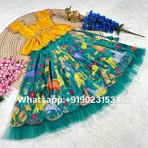 1995/- free shipping Kids South Indian traditional kalamkari lehenga top set #KalamkariFashion#TraditionalWear#KidsEthnicWear#LehengaLove#SouthIndianStyle#IndianFashion#EthnicForKids#DesiKidsFashion#HandcraftedElegance#CulturalRoots#IndianHeritage#MiniFashionista#KidsLehenga#FestiveOutfit#HandloomMagic Kalamkari Lehenga For Kids, Kalamkari Lehenga, Lehenga Top, Indian Traditional, R5, Lehenga, Free Shipping, Quick Saves