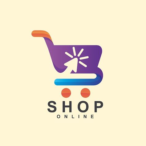 Online Shop Logo Design Ideas, Cart Logo Design, Online Shop Logo Design, Shopping Cart Logo, Online Shop Logo, Market Cart, Shopping Logo, Cart Logo, Shop Cart