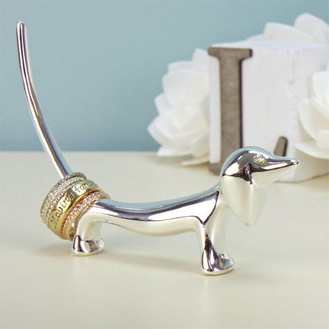 Silver Sausage Dog Ring Holder at lisaangel.co.uk Dog Ring Holder, Pots And Planters, Dog Ring, Ring Holders, Weenie Dogs, Online Gift, Dachshund Lovers, Animal Rings, Dachshund Love