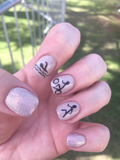 Triathlon Nails, Nail Stickers, Triathlon, Nail Design, Art Designs, Nail Art Designs, To Look, Nail Designs, Nail Art