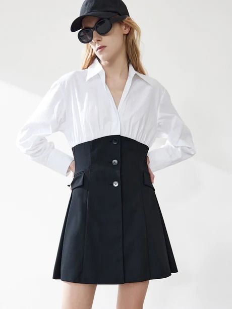 MO&Co. Women's Dresses Pretty Maxi Dress, Cute Dresses For Women, Basic Dresses, Pointed Flat Collar, Shirt Mini Dress, Flat Collar, Cotton Shirt Dress, Maxi Tank Dress, Basic Dress