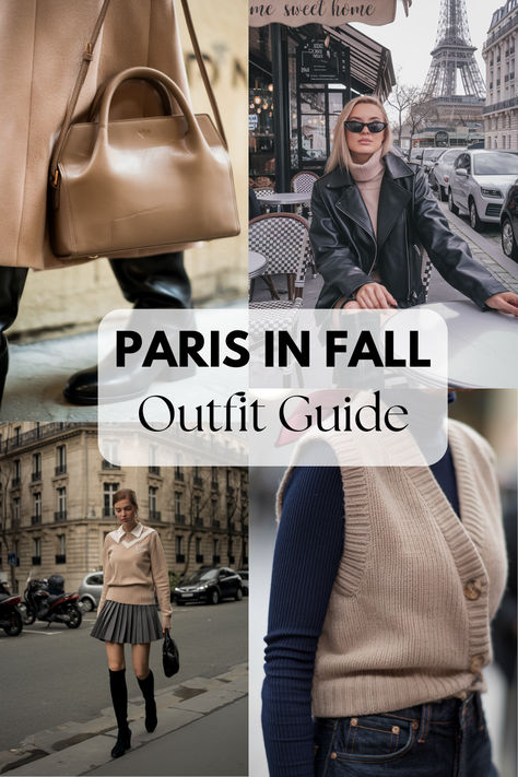 Chic French girl aesthetic outfit perfect for Paris in the fall, featuring layered autumn outfits with classic Parisian elegance. Discover Paris autumn fashion with stylish preppy fall outfits ideal for exploring Paris, France. From tailored coats to cozy sweaters, these fall travel wardrobe ideas capture the essence of European fall fashion, making it easy to plan your perfect fall travel outfits. Fall Outfits In Charleston, Outfits For Fall In Europe, Paris Outfits Fall 2024, Fall Outfits In Paris, Outfits For Traveling In Europe Fall, French Fall Fashion 2024, Fall French Outfits, France Fall Outfits, Outfits For Paris Fall