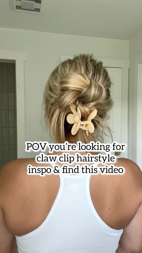 Lainey Ostrom | POV you found your go-to messy bun! 🫶save and try! - #messybuntutorial #viralhairstyles #viralhair #trendyhairstyles #trendyhair #hairups … | Instagram Messy Bun Tutorial For Medium Hair Shoulder Length Easy Updo, Easy Messy Bun For Medium Hair, Claw Clip Hairstyles, Claw Clip Hairstyle, Clip Hairstyle, Summer Hair Trends, Girl Hair Dos, Messy Bun Tutorial, Big Bun