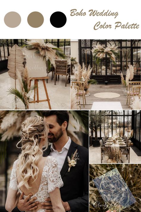 Boho Wedding Color Palette, Neutral Wedding Color Schemes, Beige Wedding Theme, Wedding Colors Ideas, Wedding Colors Schemes, Wedding Color Palette Ideas, Boho Wedding Colors, Wedding Theme Color Schemes, Champagne Wedding Colors