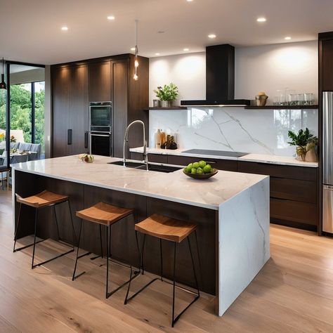 Kitchen Design Centre, Modern Black Kitchen, Open Plan Kitchen Dining Living, Monochrome Style, Open Plan Kitchen Dining, Open Plan Kitchen Living Room, Modern Kitchen Interiors, Kitchen Dining Living, Kitchen Interior Design Modern