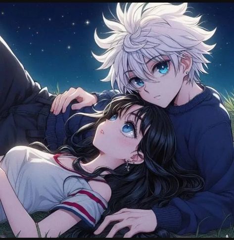 Killua X Yn Fanart, Killua X Yn, Killua X Oc, Killua X Reader, Silva Zoldyck, Crush Anime, Hxh Oc, Killua Zoldyck, Oc Base