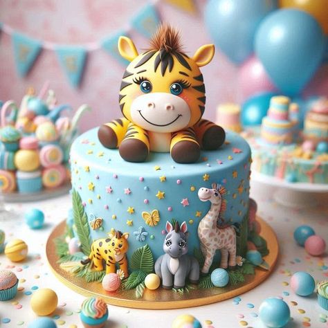 Giraffe Cake Ideas, Cute Giraffes, Giraffe Cake, Giraffe Cakes, 10 Birthday Cake, Cake Kids, Jungle Cake, 10 Birthday, Birthday Cake Ideas