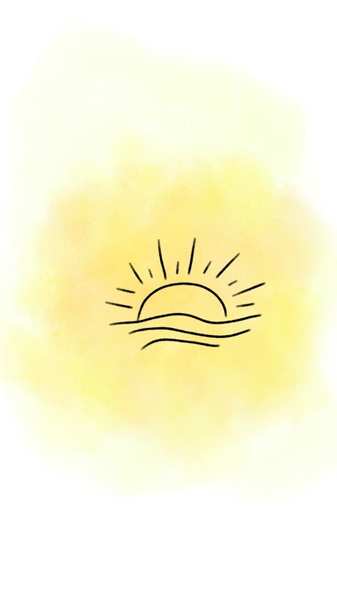 Sun On Water Tattoo, Sun And Sea Drawing, Sun Icon Logo, Sun Sketch Simple, Sun Icon Aesthetic, Sun Simple Drawing, How To Draw A Sun, Easy Sun Drawing, Sun Logo Ideas