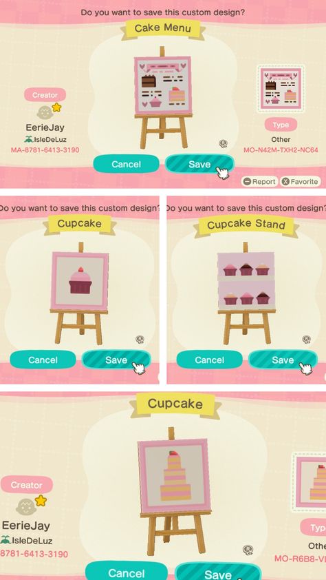 Path Design, Pink Animals, Pink Foods, Truck Design, Animal Crossing Game, Animal Crossing Qr, Shop Signs, Cute Designs, Animal Crossing