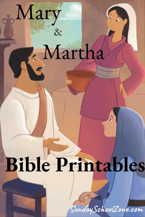 Mary And Martha Bible, Bible Lesson Activities, Sunday School Activities For Kids, School Activities For Kids, Childrens Bible Activities, Kids Sunday School Lessons, Lesson Activities, Mary And Martha, Sunday School Kids