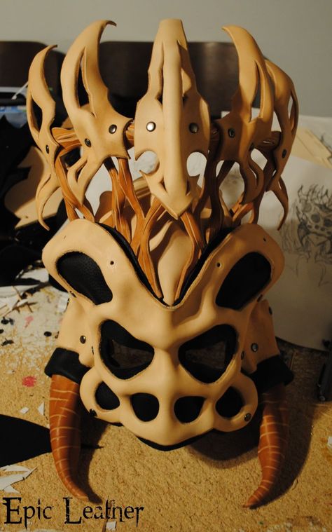 Spider Mask, Spider Queen, Art Assignments, Alien Art, The Spider, Gorgeous Leather, A Work In Progress, I Can't Wait, Mask Design