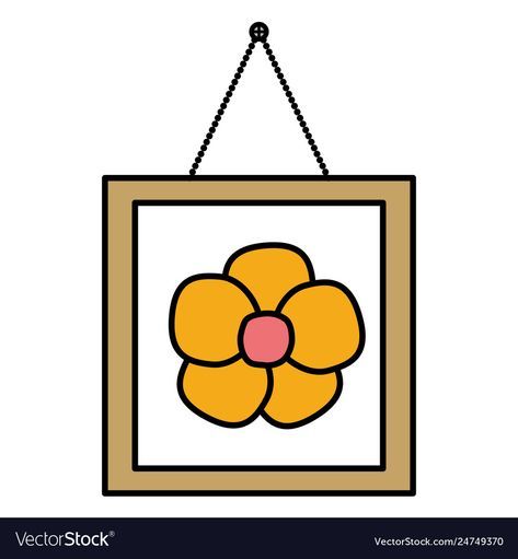 Picture Frame Cartoon, Square Objects, Picture Frame Clipart, Flower Drawing For Kids, Square Cartoon, Square Clipart, Square Picture Frame, Square Drawing, Picture Flower