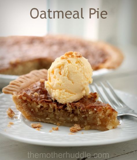 Oatmeal Pie Recipe, Oatmeal Pie, Pecan Pie Recipe, Amish Recipes, Perfect Pies, Delicious Pies, Pie Cake, Oatmeal Recipes, Pie Dessert