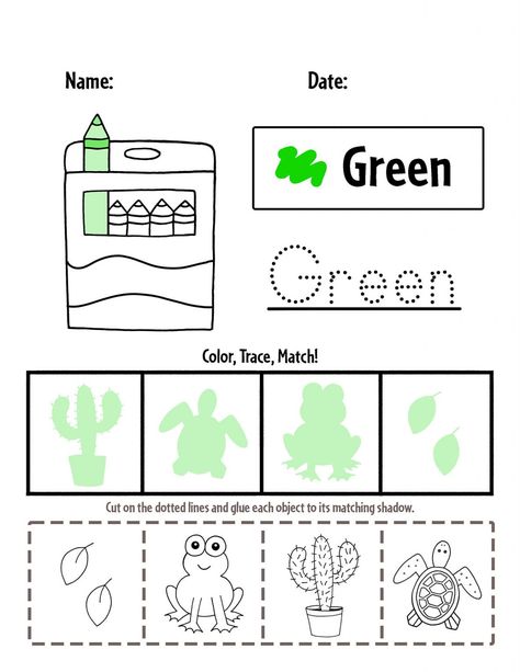 Green Color Activities and Worksheets for Preschool! ⋆ The Hollydog Blog Preschool Color Green Crafts, Green Color Worksheet, Green Color Activities For Preschool, Green Preschool Activities, Green Color Activities, Green Activities For Preschool, Color Green Activities For Preschool, Color Activities Preschool, Color Activities Kindergarten