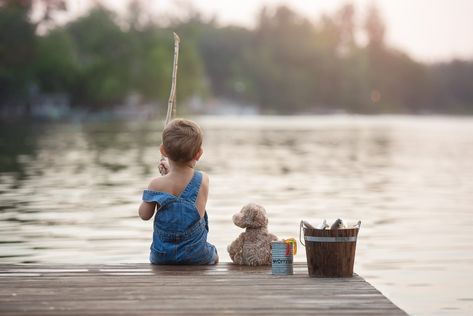 Little Boy Fishing Photography, Fishing Photo Shoot, Bday Pics, Toddler Pictures, Lake Photoshoot, Toddler Photoshoot, Boy Photo Shoot, Illustration Art Kids, Fishing Photography