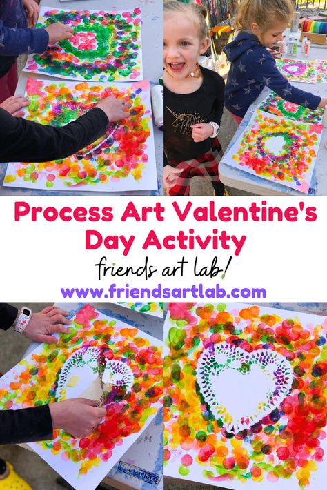 Easy Valentine Doily Craft for Kids! Process Art Valentines Day, Valentines Day Class Art Project, Valentines Day Process Art For Preschool, Toddler Crafts February, Doily Heart Crafts For Kids, Valentines Day Activities For Kids Preschool, February Toddler Crafts Easy, Love Crafts Preschool, February Sensory Activities