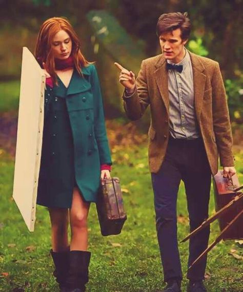 Amy & the Doctor in 'Vincent & the Doctor'. Vincent And The Doctor, Amy Pond, The Grass, The Doctor, Personal Blog, A Man, Walking, Tumblr