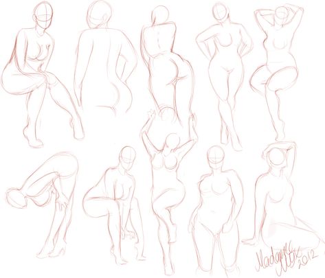 Curvy Woman Drawing, Curvy Women Drawing, Body Reference Drawing, Figure Sketching, Figure Drawing Reference, Body Drawing, Art Poses, Sketchbook Art Inspiration, Drawing Base