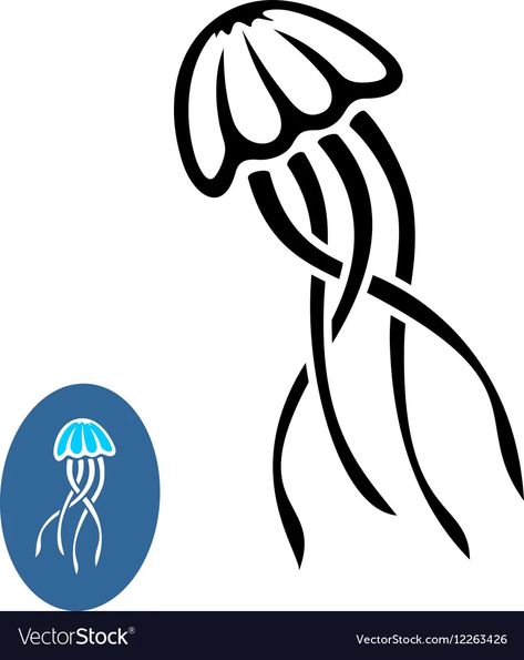 Jellyfish Outline Drawing, Jellyfish Drawing Simple, Jellyfish Silhouette, Jellyfish Outline, Jelly Fish Design, Jellyfish Vector, Elegant Illustration, Surf Painting, Dm Screen