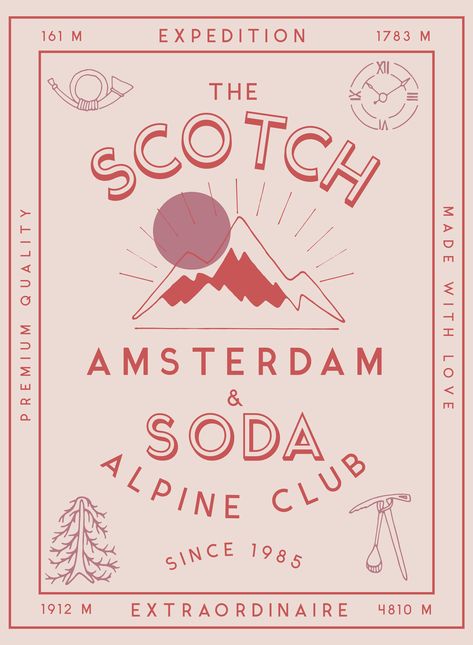 Scotch & Soda Hangtag designs for the Scotch & Soda Main collection.  F/W 18 Hang Tag Design, Snow Coat, Scotch And Soda, Scotch Soda, Scotch & Soda, Trim Detail, Scotch, Happy Holidays, Mural