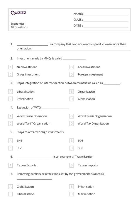 50+ economics worksheets for 10th Class on Quizizz | Free & Printable Economics Worksheets, Economics Revision, What Is Economics, Tax Organization, Basic Economics, School Homework, Year 9, Home Economics, Free Printable Worksheets