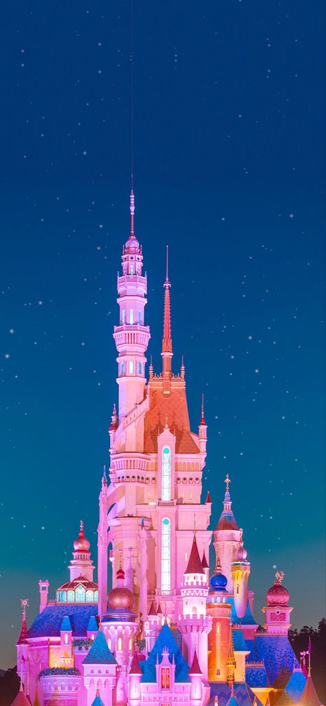 Hong Kong Disneyland Castle, Disney Castle Wallpaper, Disney Hong Kong, Castle Wallpaper, Wallpapers Disney, Disneyland Castle, Wallpaper Disney, Hong Kong Disneyland, Dark Wallpaper Iphone