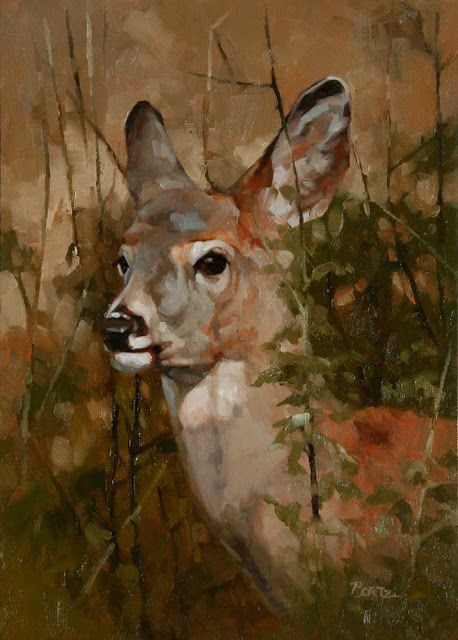 BortzArt Deer Oil Painting, Deer Art Painting, Contemporary Wildlife Art, Animal Paintings Acrylic, Wild Animals Painting, Wildlife Painting, Oil Painting Inspiration, Deer Painting, Wildlife Artwork