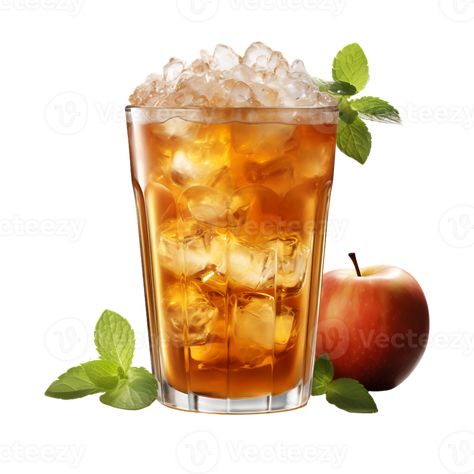 Apple juice ice surrounded by apples and leaves. ai generated Apple Iced Tea, Juice Ice, Apple Tea, Apple Slices, Apple Juice, Iced Tea, Ice Cube, Free Png, Lemonade