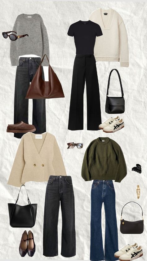 capsule wardrobe inspo December Capsule Wardrobe, How To Have A Capsule Wardrobe, Gen Z Capsule Wardrobe, Fall Winter Capsule Wardrobe 2024, Capsule Fall Wardrobe 2024, Clean Girl Capsule Wardrobe, Capsule Travel Wardrobe Fall, How To Capsule Wardrobe, Capsule Wardrobe Fall 2024